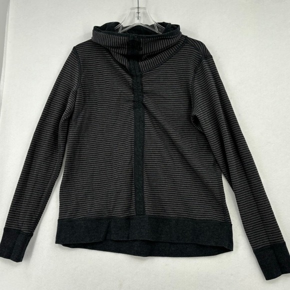 Lululemon In A Cinch Reversible Pullover Sweatshirt Cowl Turtleneck Gray Size 12 - Picture 11 of 14